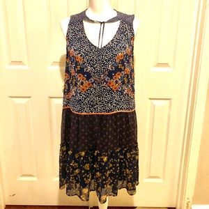Xhileration NWT Navy Print Dress - CUTE size XL